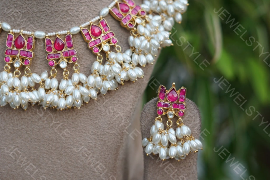 Kundan necklace set (4-2026)(PREORDER)