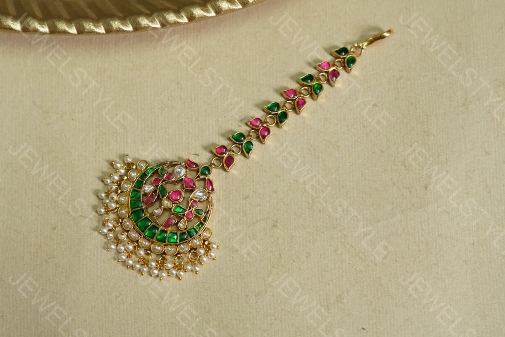 Big Kundan Maangtika (5-705)(preorder) - JEWELSTYLE