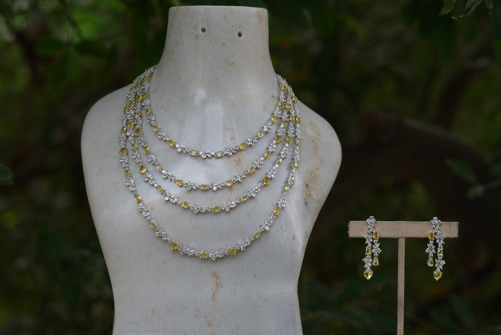 Kundan necklace set (4-5409)(B) - JEWELSTYLE