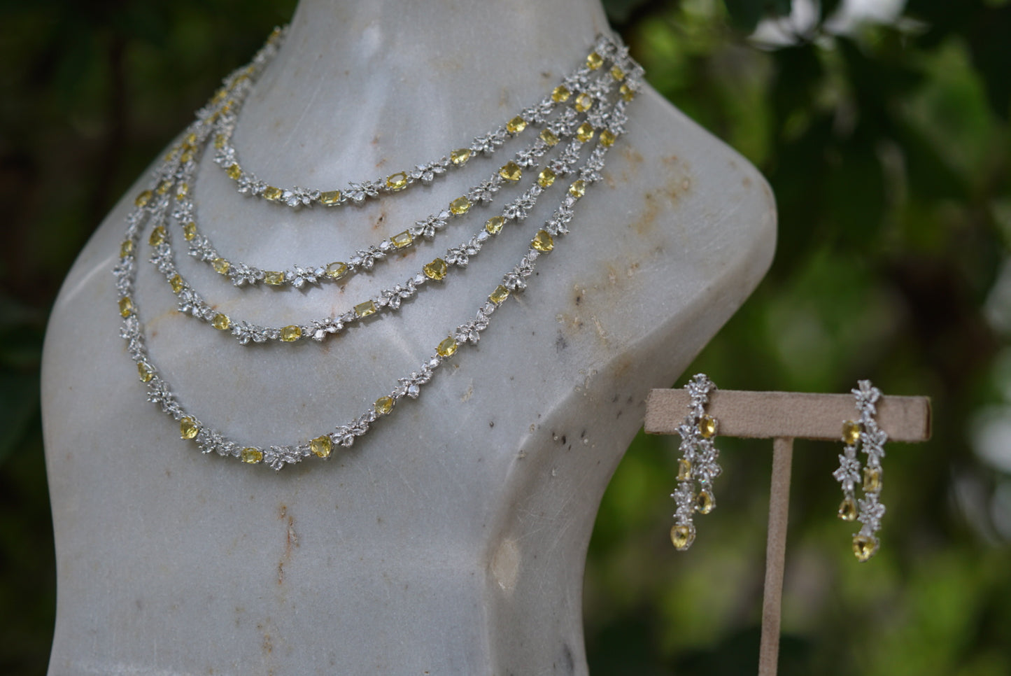 Kundan necklace set (4-5409)(B) - JEWELSTYLE
