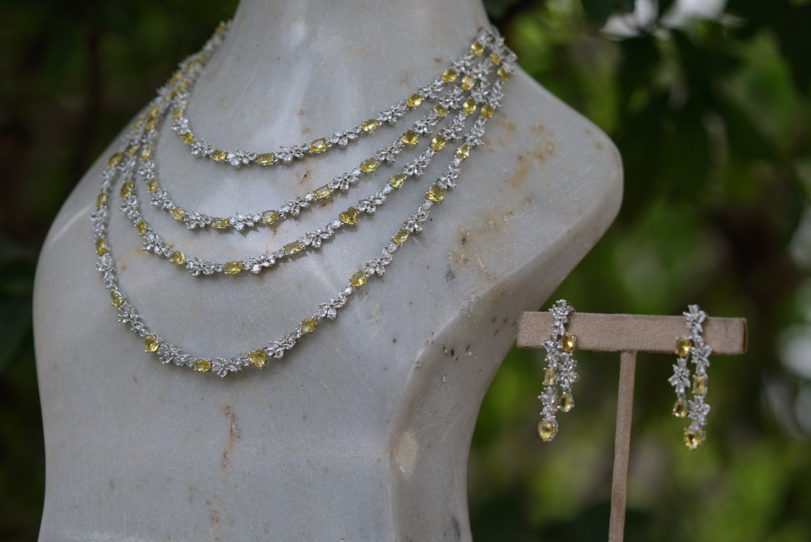 Kundan necklace set (4-5409)(B) - JEWELSTYLE