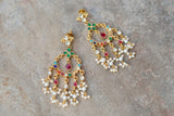 Navratan Kundan Earrings (1-1363) (PREORDER)