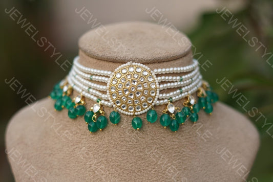 Kundan choker (Preorder) 4-1026 - JEWELSTYLE