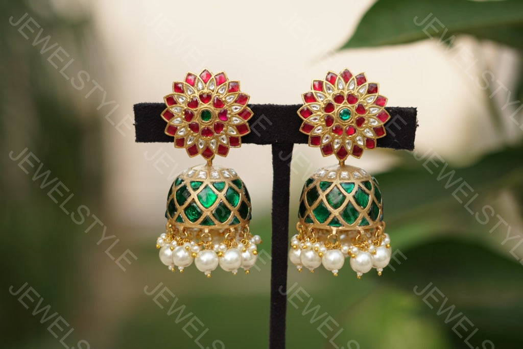 Kundan jhumki (Preorder) 1-643 - JEWELSTYLE