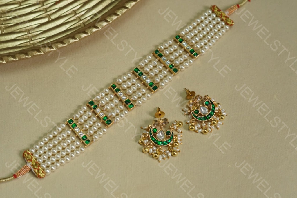 Kundan Choker set (4-1669)(Preorder) - JEWELSTYLE