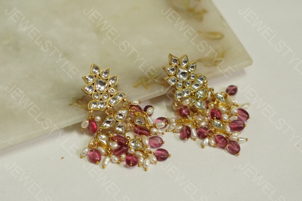 Kundan earrings(1-106)(PREORDER) - JEWELSTYLE
