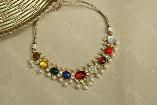 Navratan Kundan Necklace(4-2467)(PREORDER)