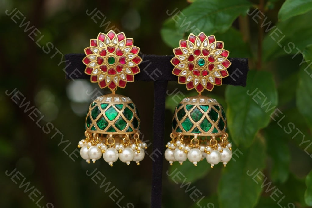 Kundan jhumki (Preorder) 1-643 - JEWELSTYLE
