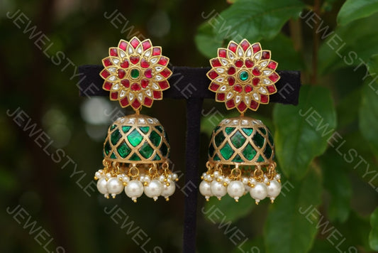 Kundan jhumki (Preorder) 1-643 - JEWELSTYLE