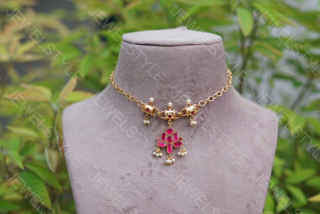 Kundan Pendant chain (4-2075)(Preorder)