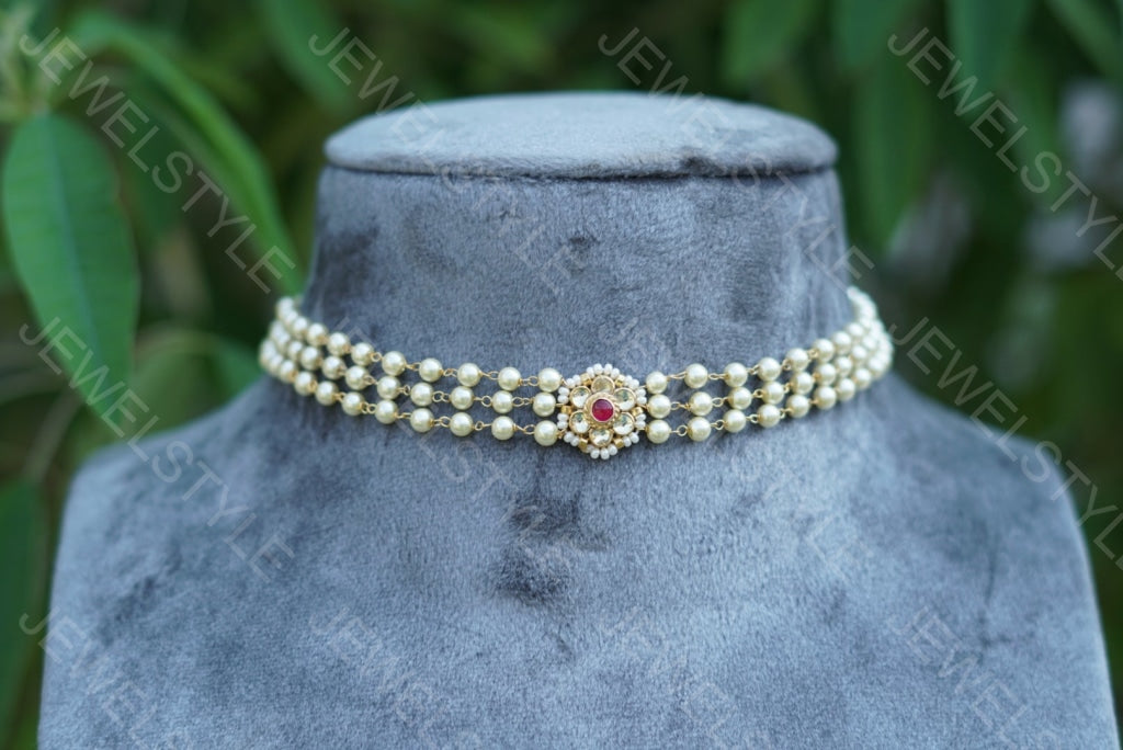 Kundan choker (4-2373)(N) - JEWELSTYLE