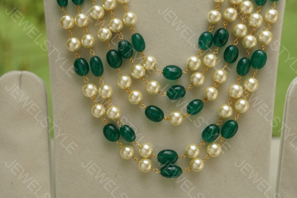 Green beads necklace - JEWELSTYLE