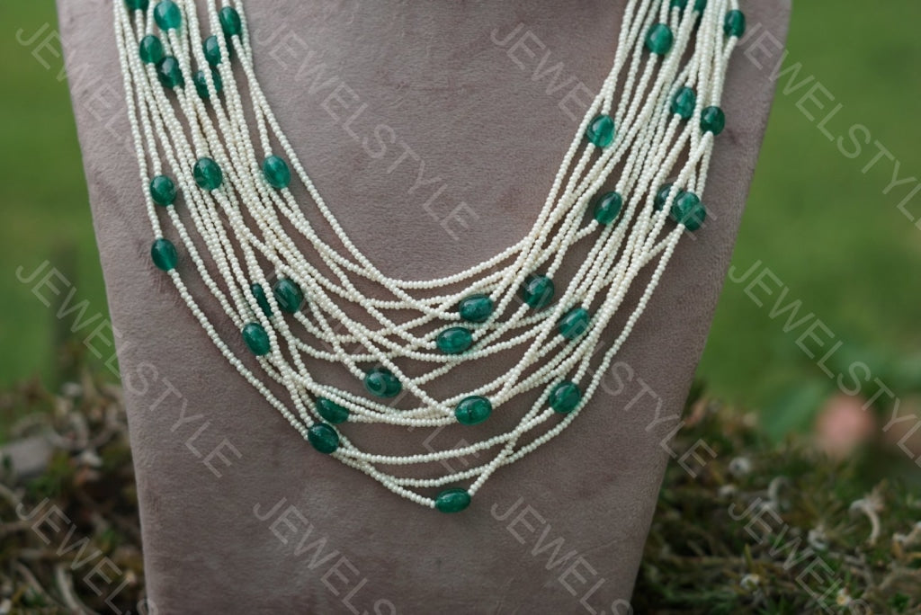 Beads Necklace (4-1491)(N) - JEWELSTYLE