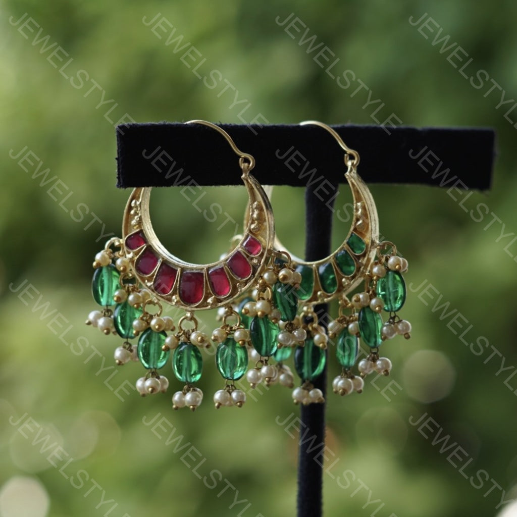 Reversible Kundan Bali - JEWELSTYLE