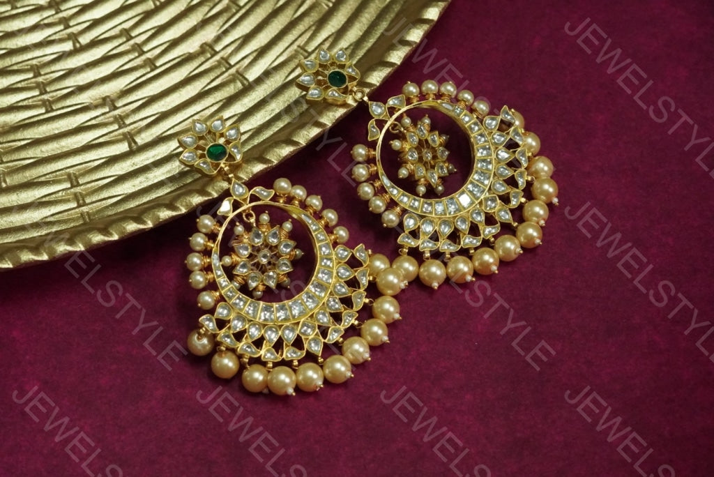 Kundan chandbali (Preoder) 1-596 - JEWELSTYLE