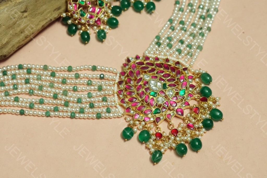 Kundan choker Set(Preorder) 4-369 - JEWELSTYLE
