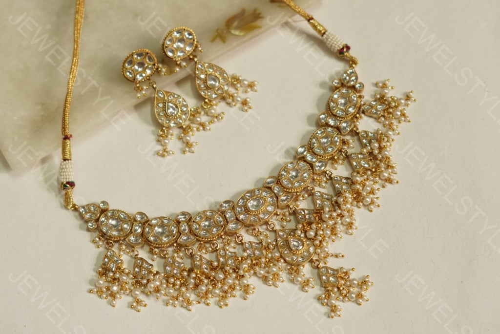 Kundan Choker set(Preorder) (4-1139)(R) - JEWELSTYLE