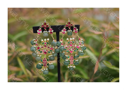 Kundan fish earrings (1-1191)(PREORDER) - JEWELSTYLE