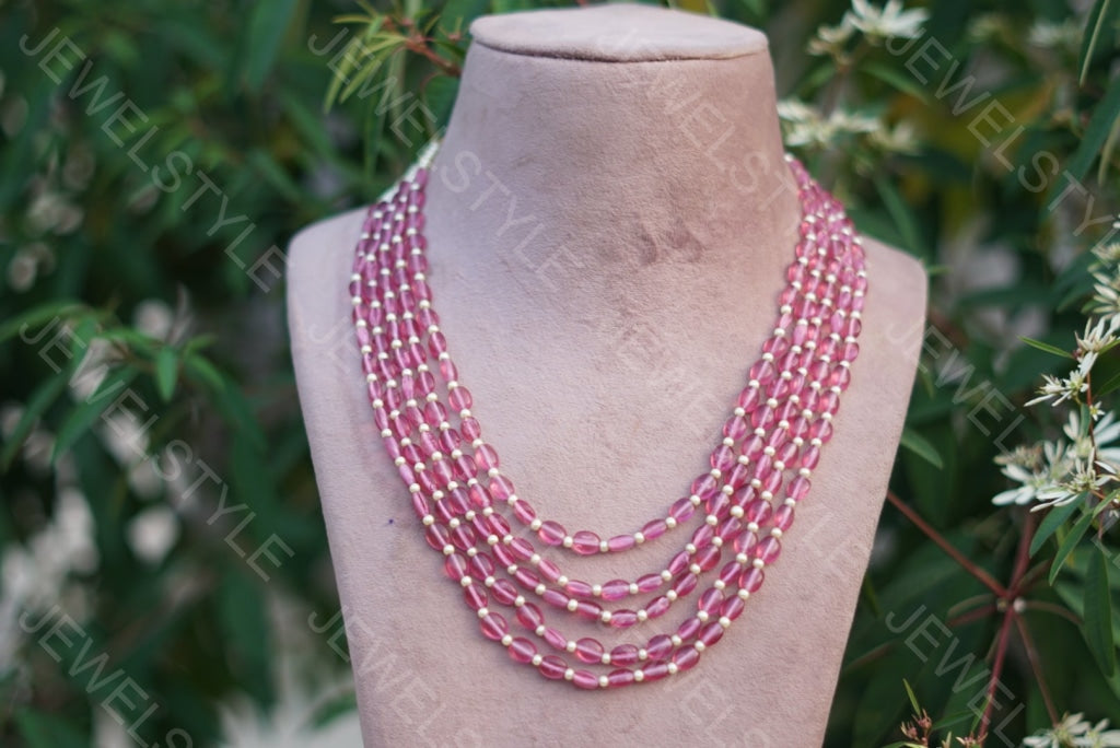 Rodolite Beads necklace(4-2946)(N) - JEWELSTYLE