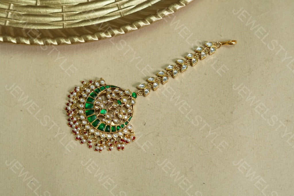 Big Kundan Maangtika (5-692)(PREORDER) - JEWELSTYLE