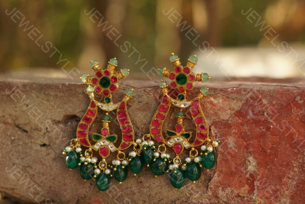 Kundan earrings(Preorder) 1-1030 - JEWELSTYLE