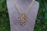 Kundan Navratan Pendant Chain(4-2307)(R)
