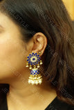 Blue Kundan jhumki(PREORDER) (1-1113)