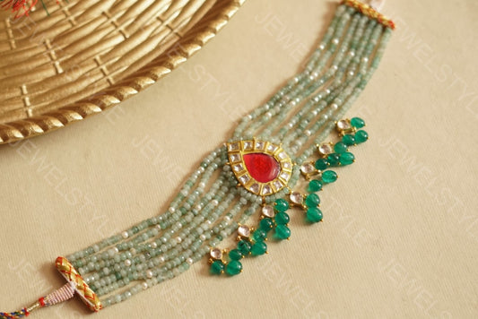 Kundan Choker (4-968)(R)(preorder) - JEWELSTYLE