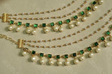 Green Kundan Ear Chain(9-20-c)