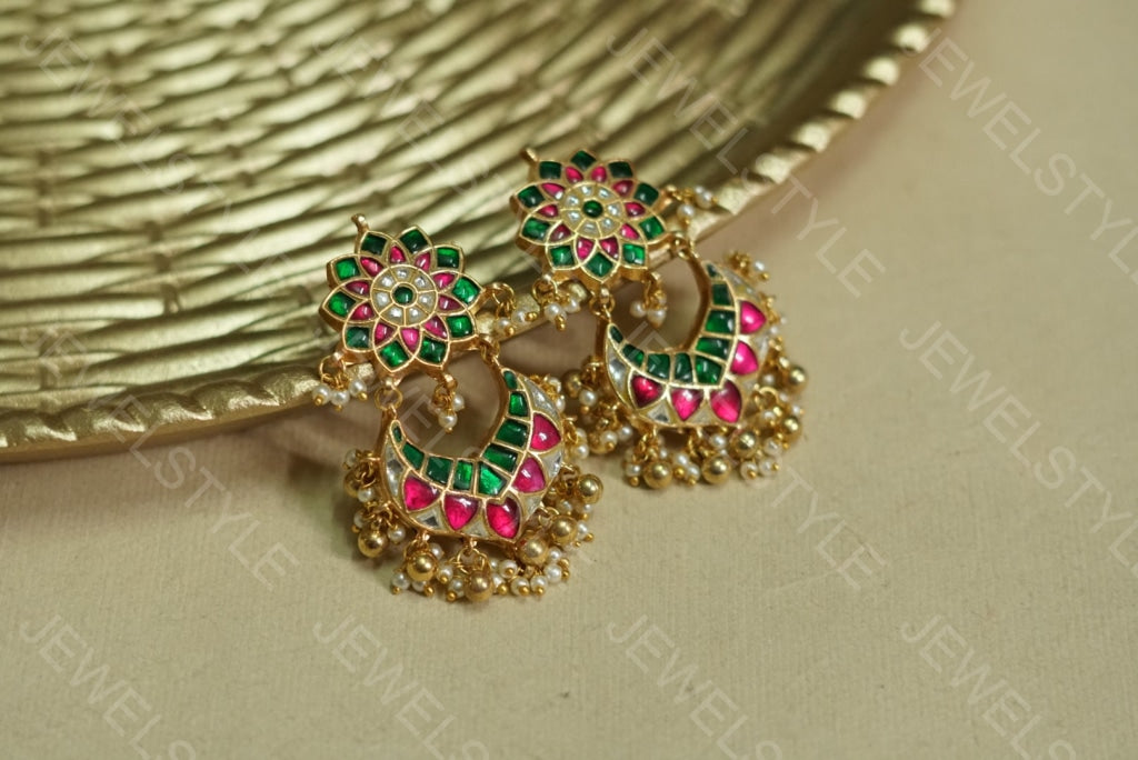 Kundan  Earrings(1-1466)(PREORDER)