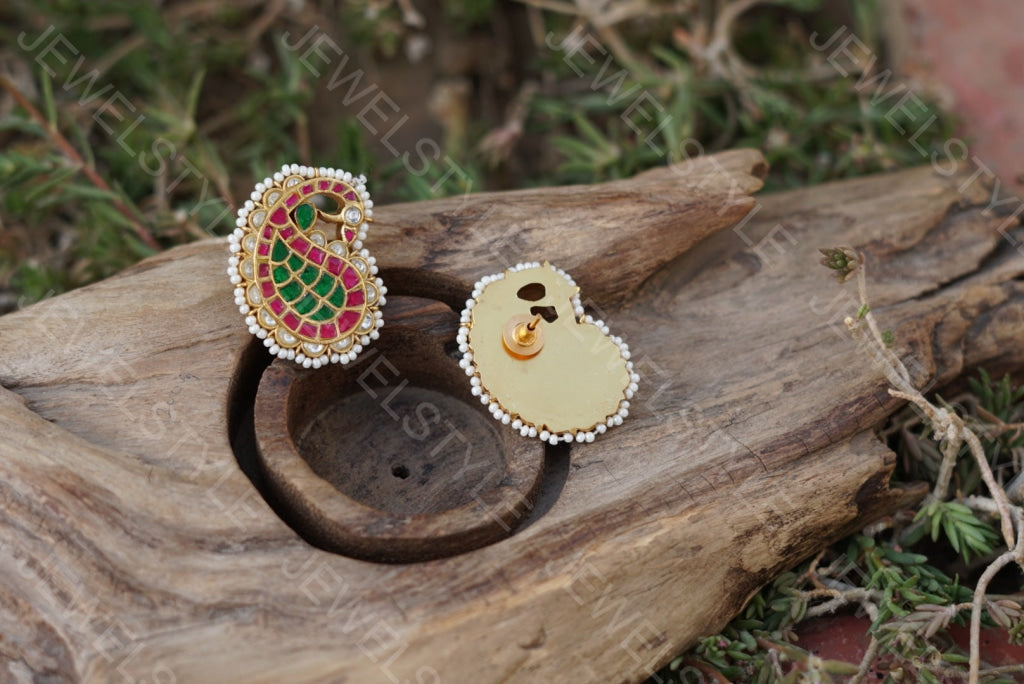 Mango Kundan Studs (1-1904)(preorder)