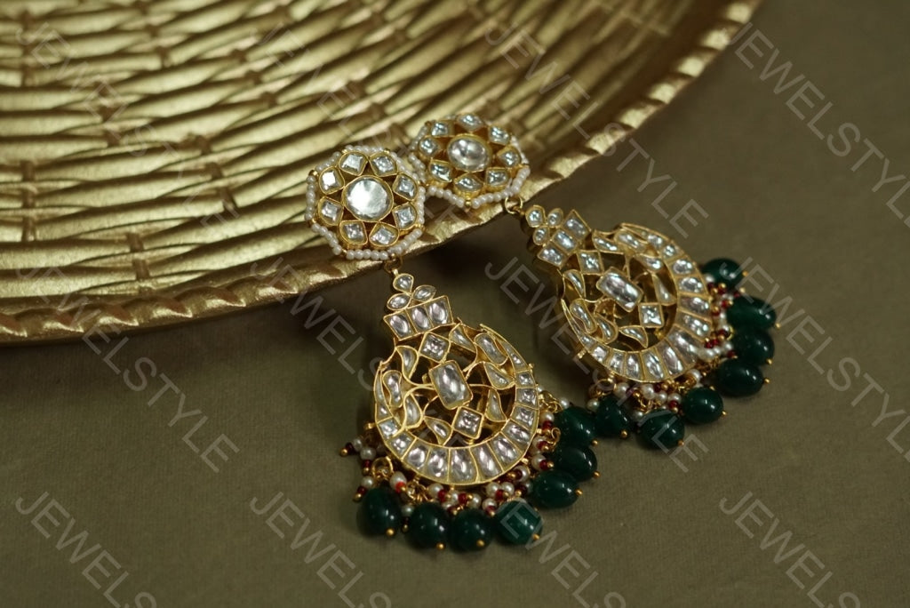 Kundan chandbali (1-811)(R)(preorder) - JEWELSTYLE