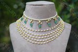 Kundan pearl necklace set (4-4367)(N)(offer piece)