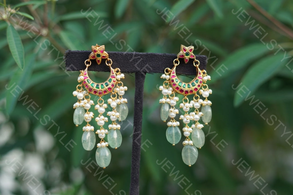 Kundan Earrings  (1-1507)(PREORDER) - JEWELSTYLE