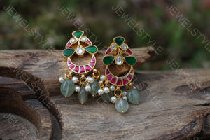 Kundan earing (1-2348)(R)(preorder)