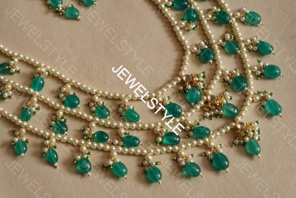3 layer Beads Necklace set (4-1296) - JEWELSTYLE