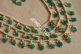 3 layer Beads Necklace set (4-1296)