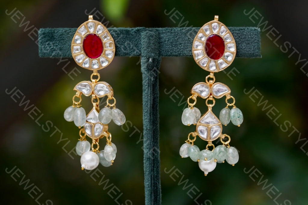 Kundan Earring (1-2341)(R)(PREORDER)