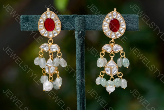 Kundan Earring (1-2341)(R)(PREORDER)