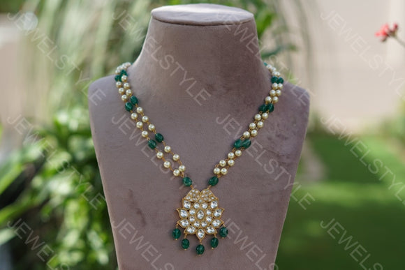 Kundan Pendant Necklace(4-1948)(PREORDER)