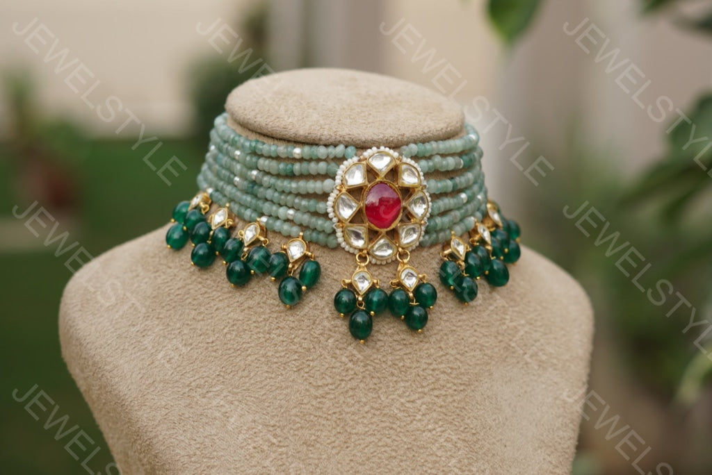 Kundan Choker(Preorder) 4-668 - JEWELSTYLE
