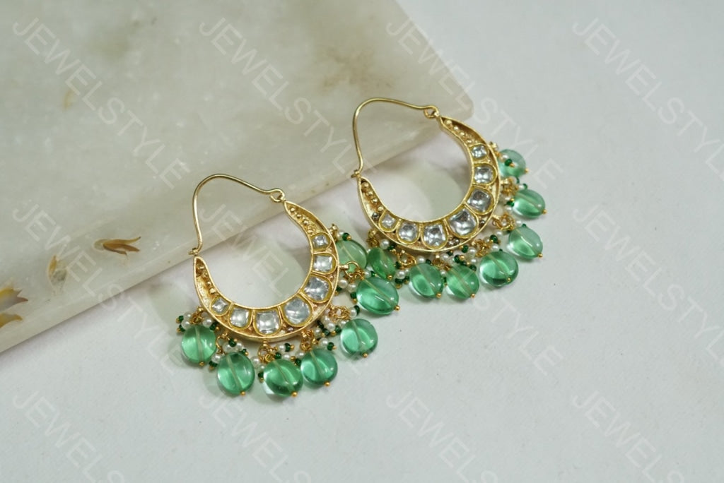 Kundan Earrings(PREORDER) 1-1159 - JEWELSTYLE