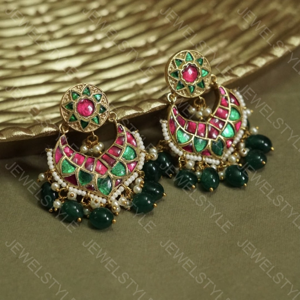 Kundan Chandbali (Preorder) 1-781 - JEWELSTYLE