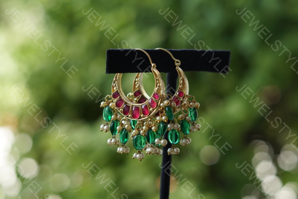 Reversible Kundan Bali - JEWELSTYLE