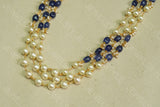 Blue beads Necklace (4-3467)(N)