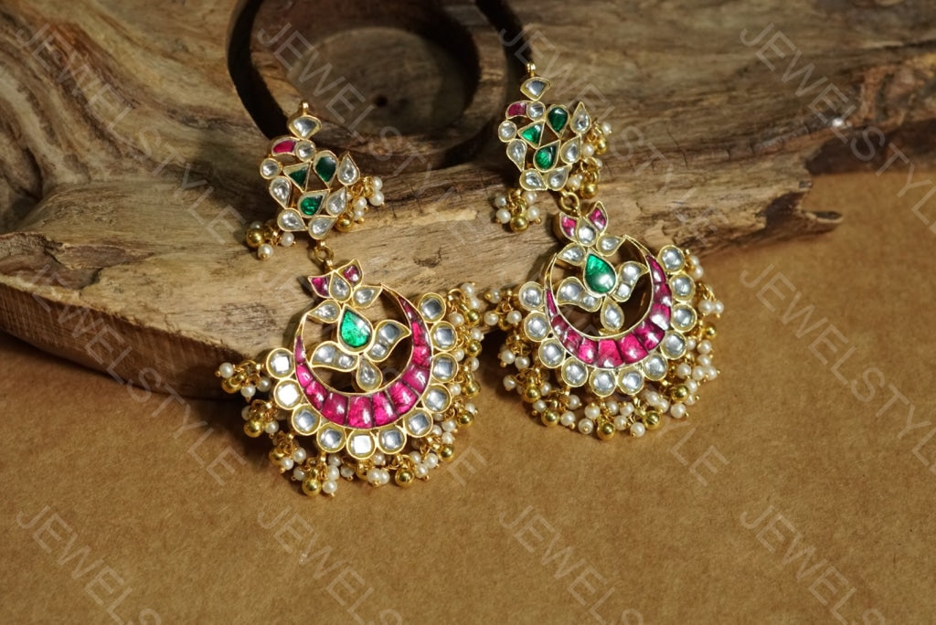 bird Kundan earrings(1-593)(PREORDER) - JEWELSTYLE