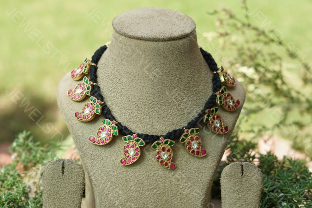 Kundan mango necklace(Preorder) 4-1164 - JEWELSTYLE