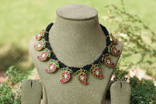 Kundan mango necklace(Preorder) 4-1164 - JEWELSTYLE