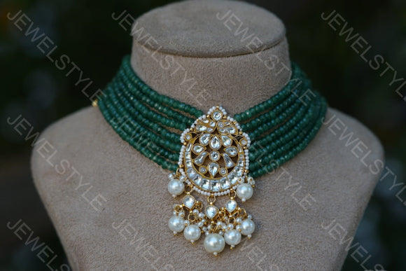 Green Kundan Choker (4-4799)(R)