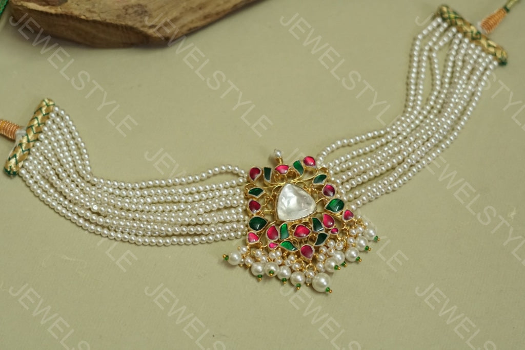 Kundan choker set (Preorder) 4-914 - JEWELSTYLE